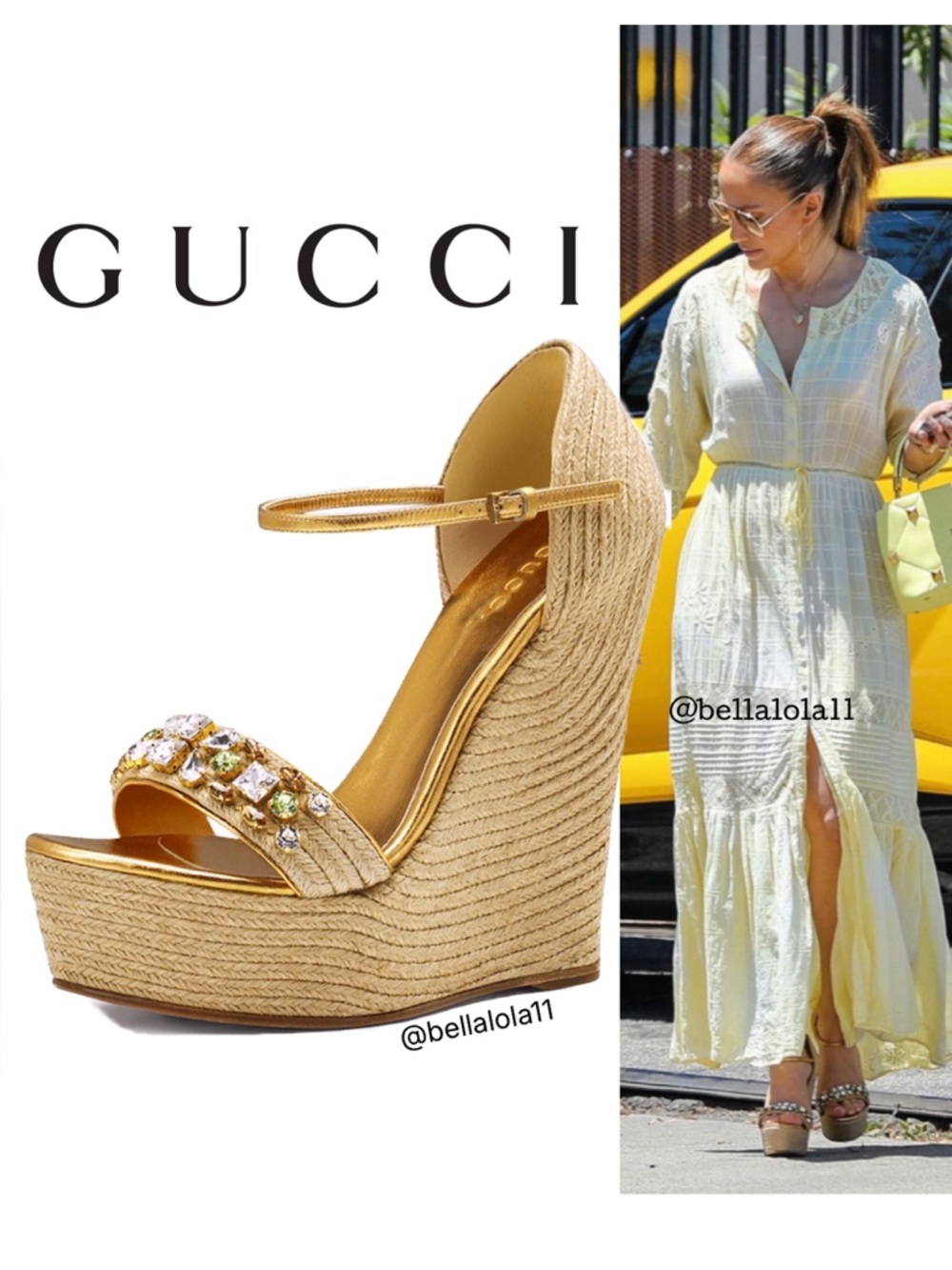 NEW AUTHENTIC GUCCI SWAROVSKI WEDGES